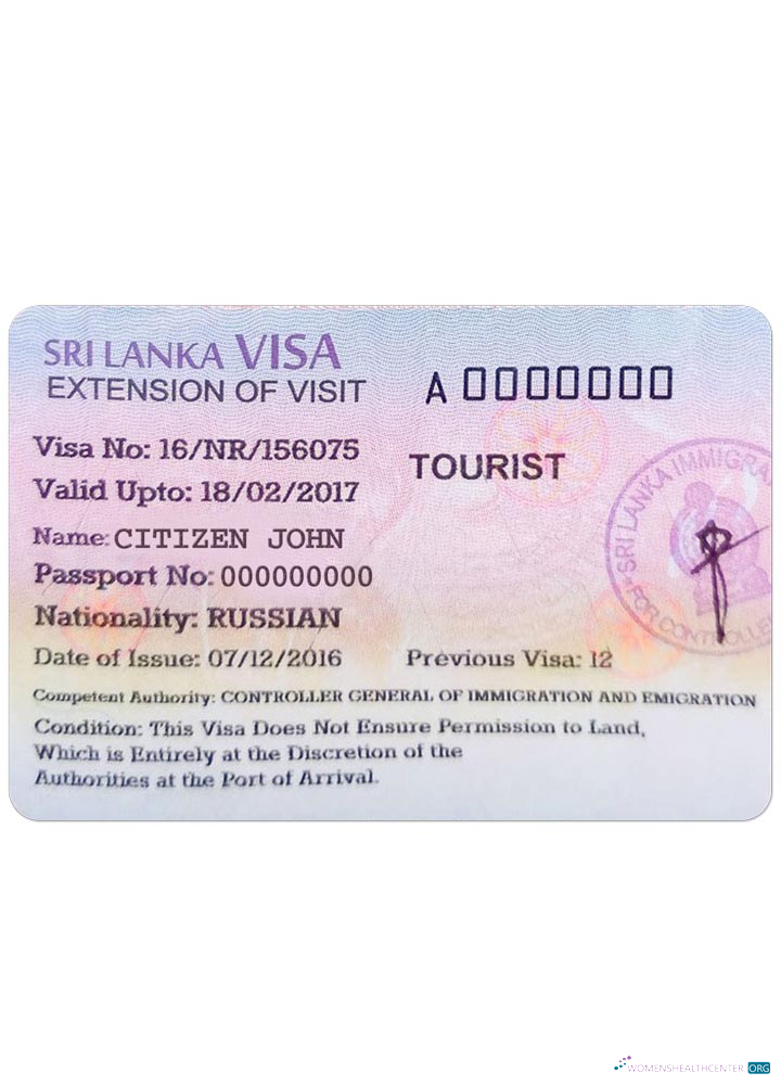 Download SRI LANKA tourist visa Photoshop template